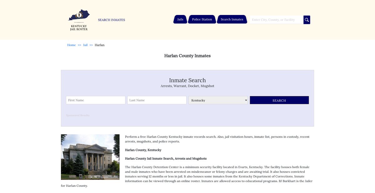 Preview of kentuckyjailroster.com
