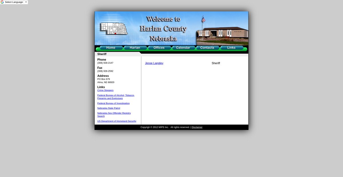 Preview of harlancounty.ne.gov