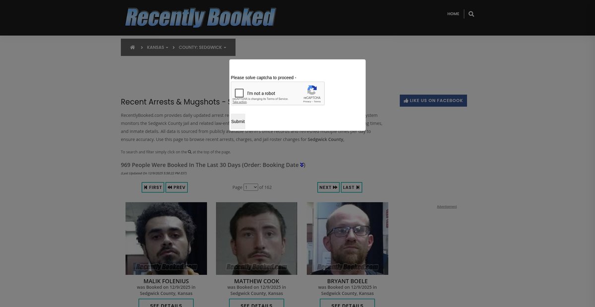 Preview of recentlybooked.com