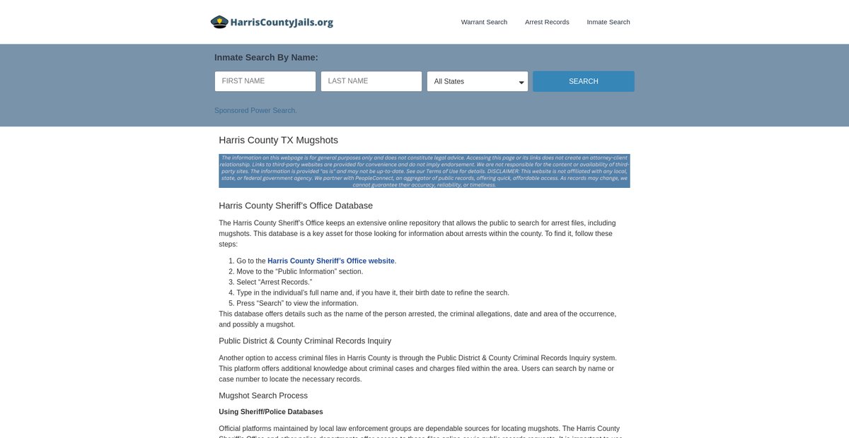 Preview of harriscountyjails.org