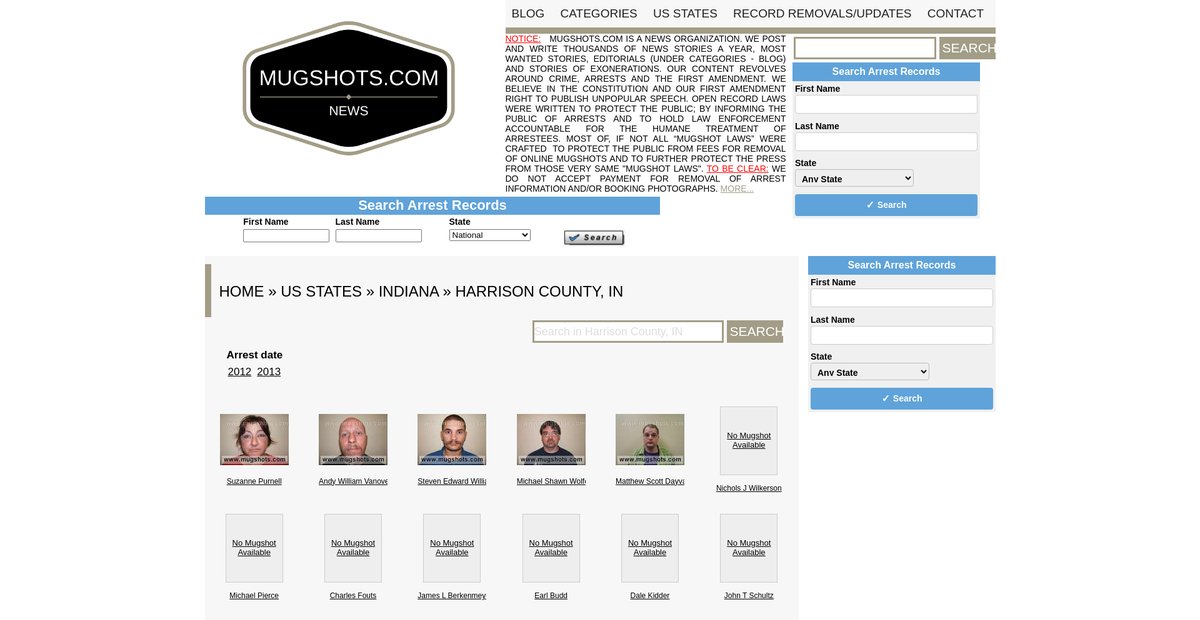Preview of mugshots.com