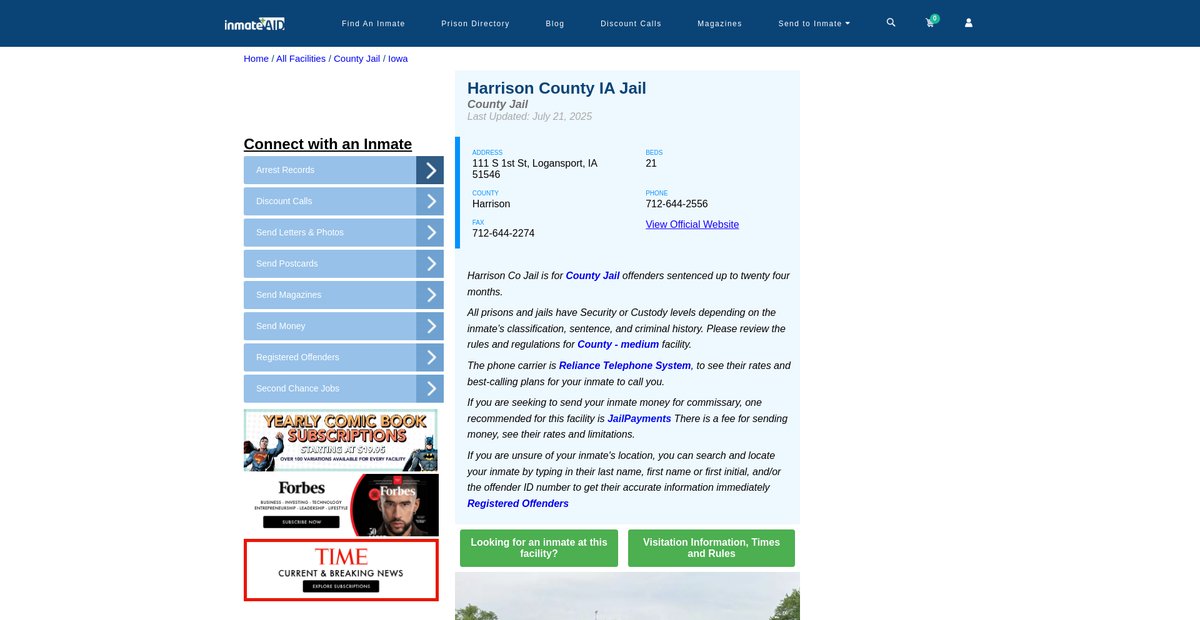Preview of inmateaid.com