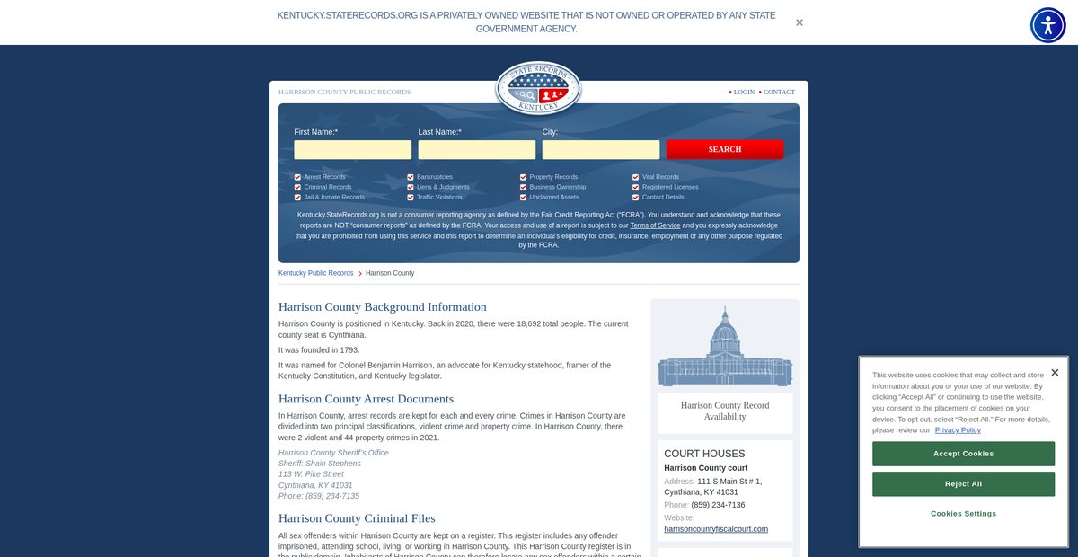 Preview of kentucky.staterecords.org