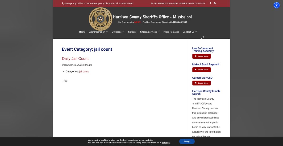 Preview of harrisoncountysheriff.com