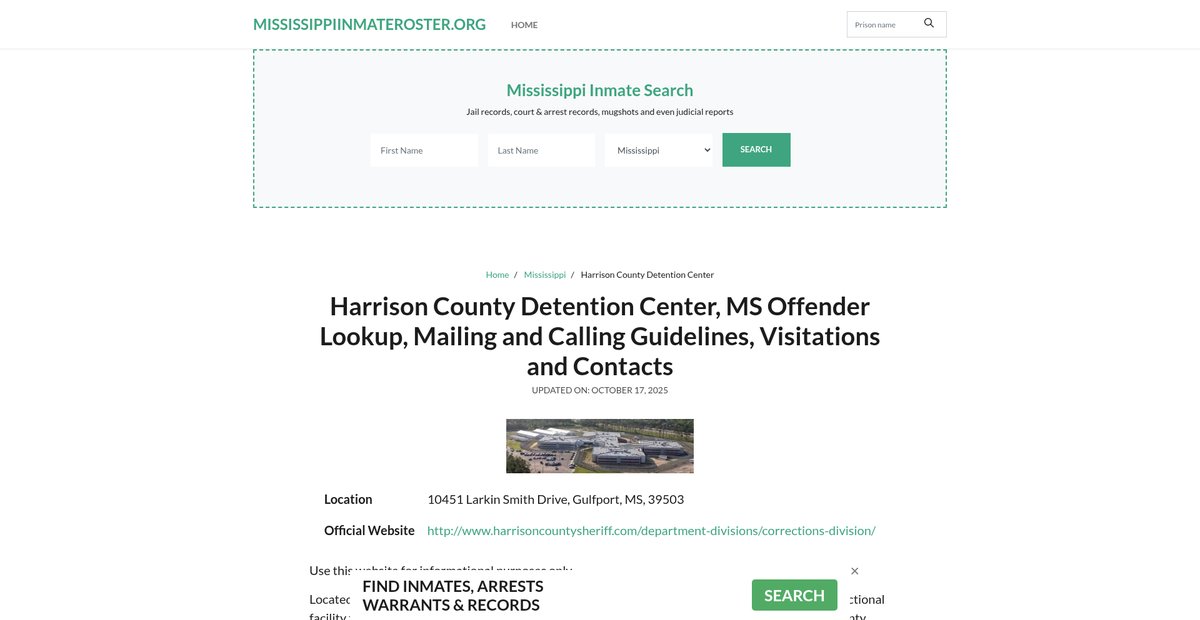 Preview of mississippiinmateroster.org