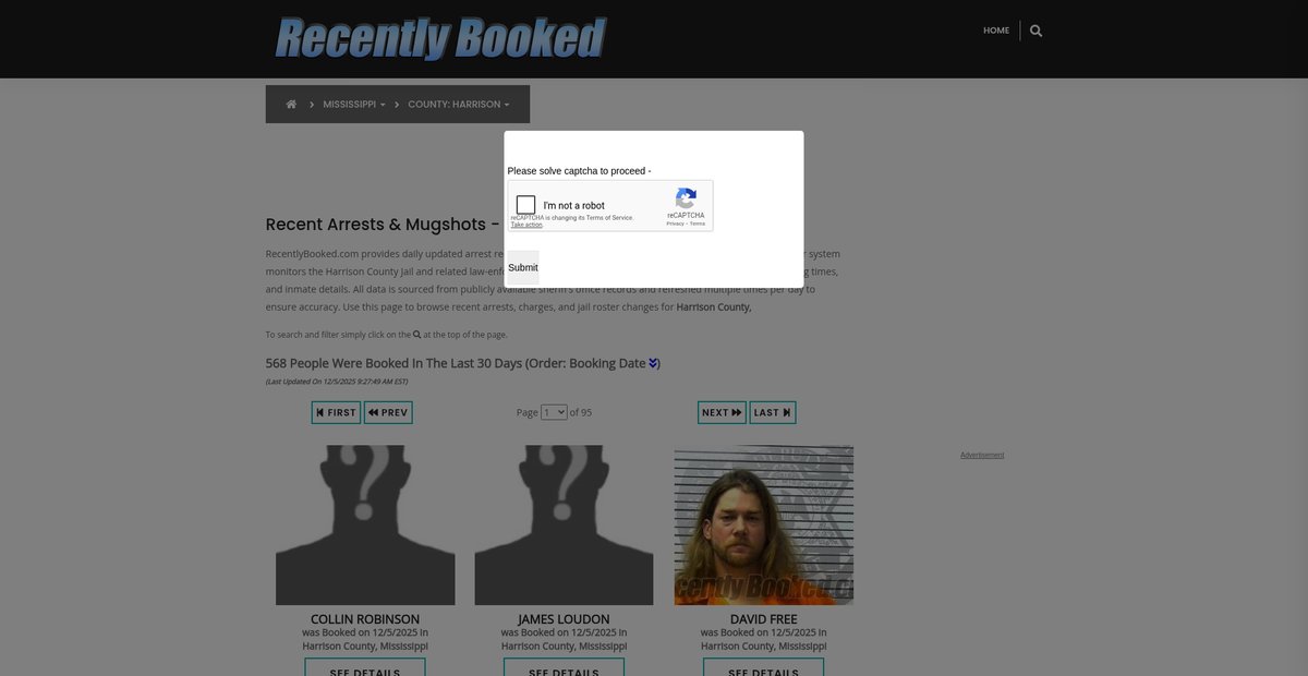 Preview of recentlybooked.com