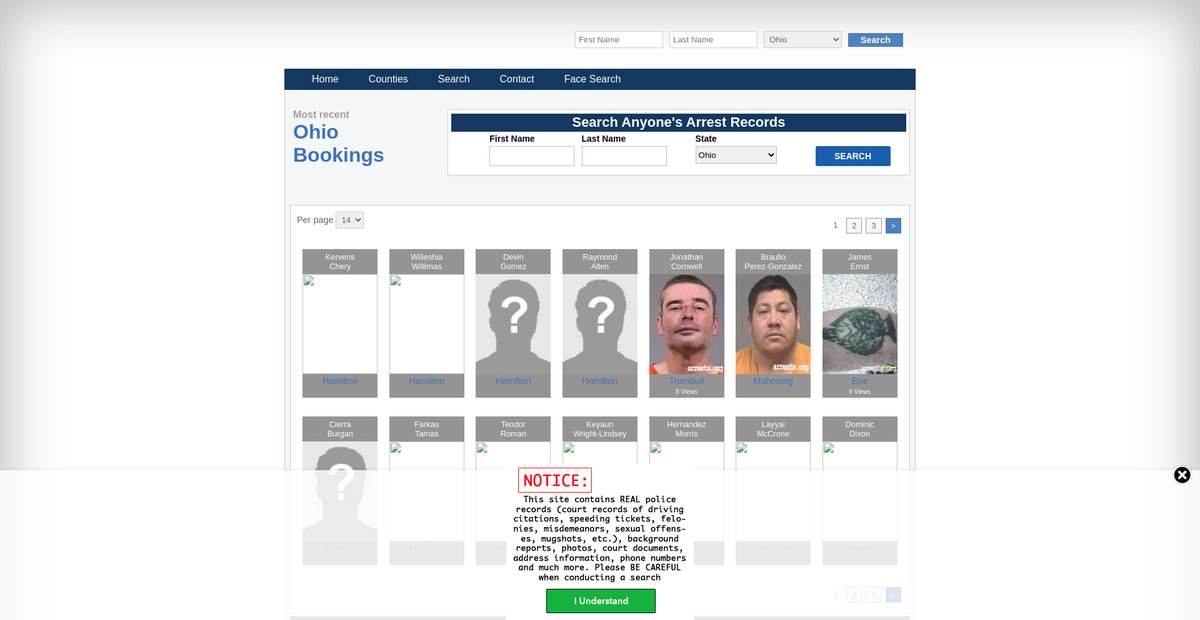 Preview of ohio.arrests.org