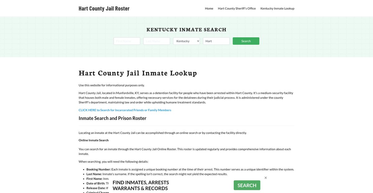 Preview of hartcountyjail.org