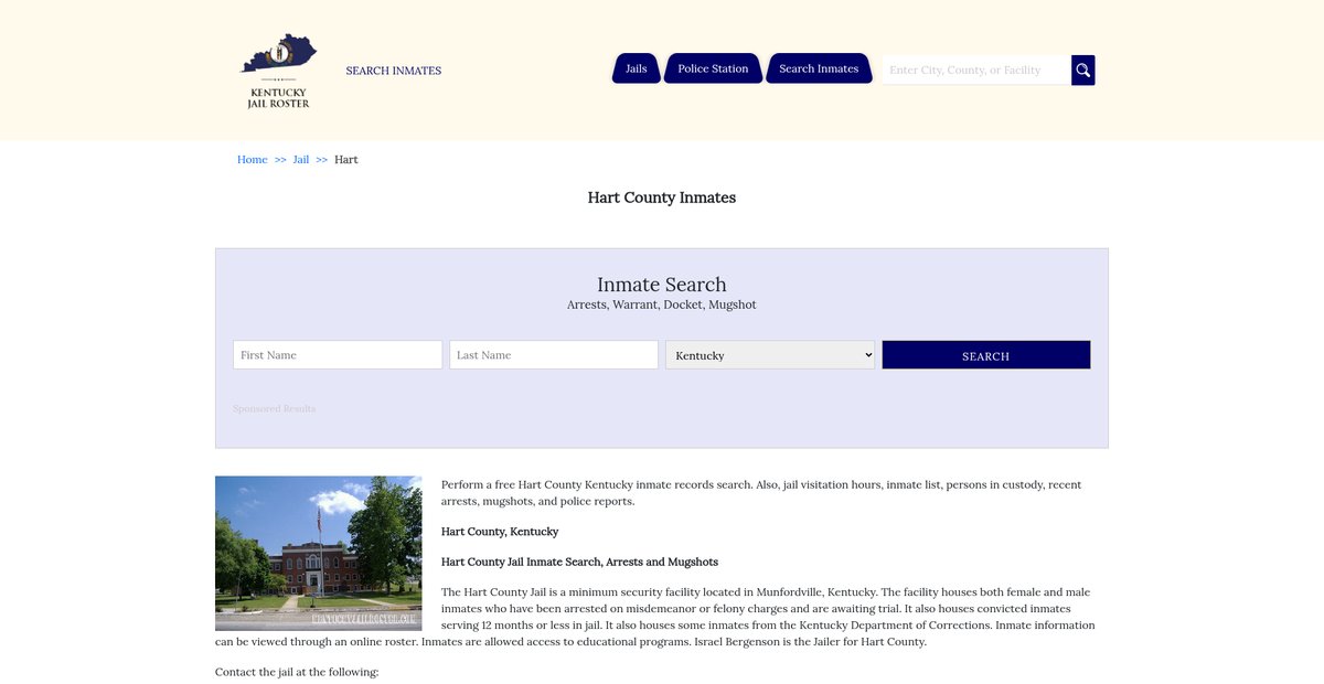 Preview of kentuckyjailroster.com