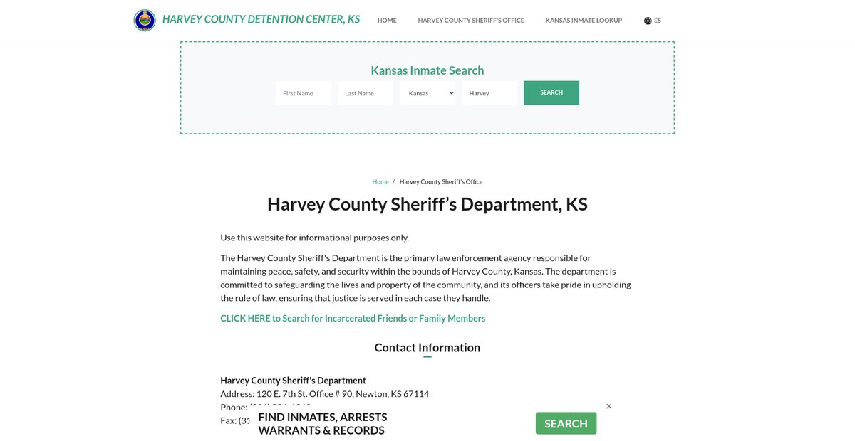 Preview of harveycountydetentionks.org