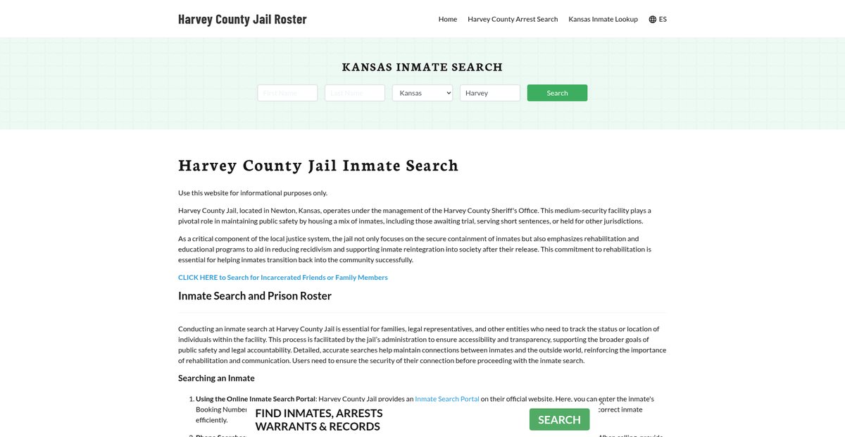 Preview of harveycountyjail.org