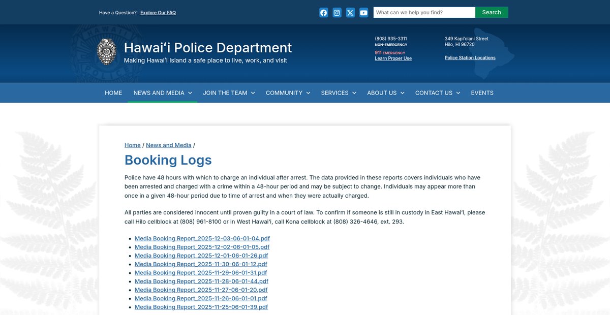 Preview of hawaiipolice.gov