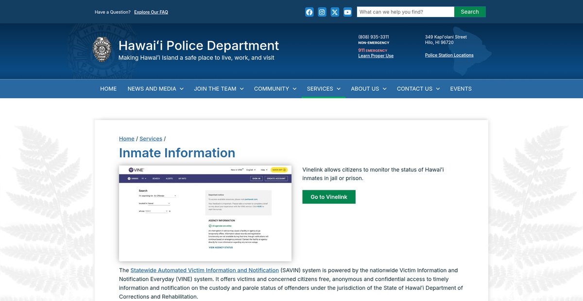 Preview of hawaiipolice.gov