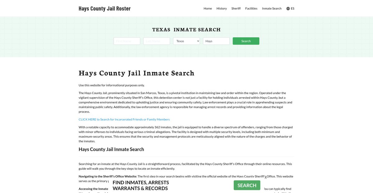 Preview of hayscountyjail.org