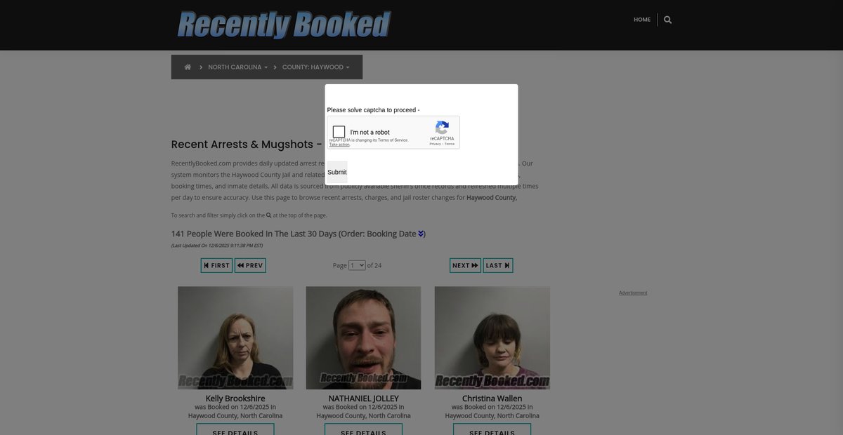 Preview of recentlybooked.com