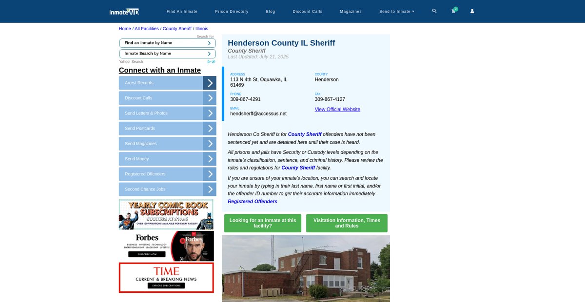 Preview of inmateaid.com