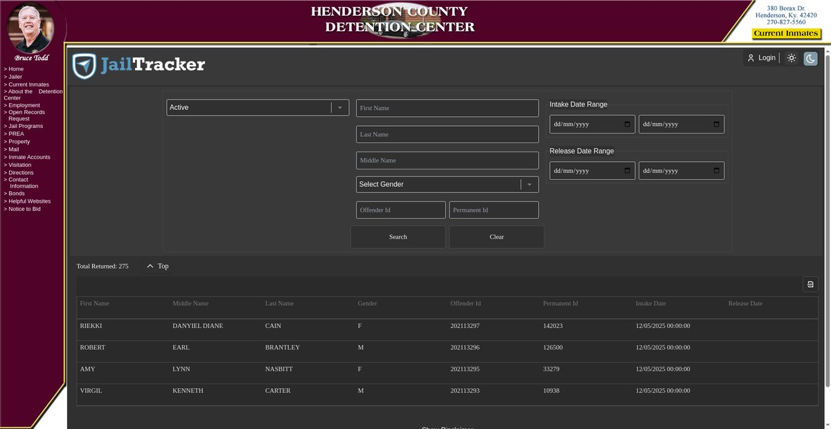 Preview of hendersoncountydetention.com