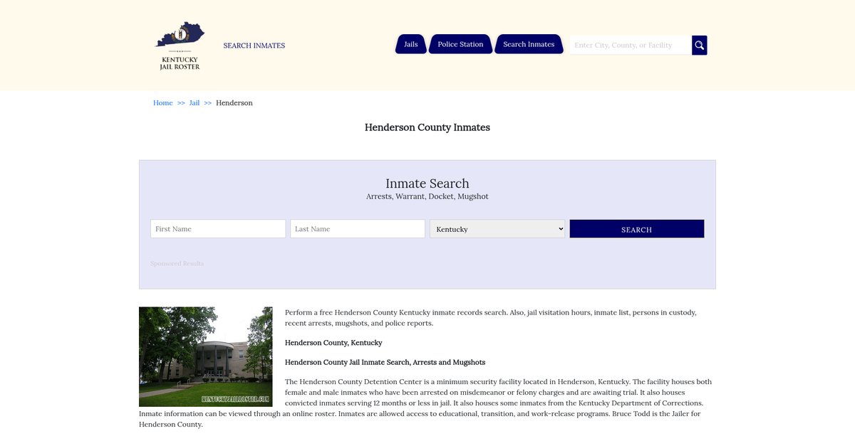 Preview of kentuckyjailroster.com