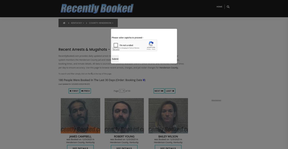 Preview of recentlybooked.com