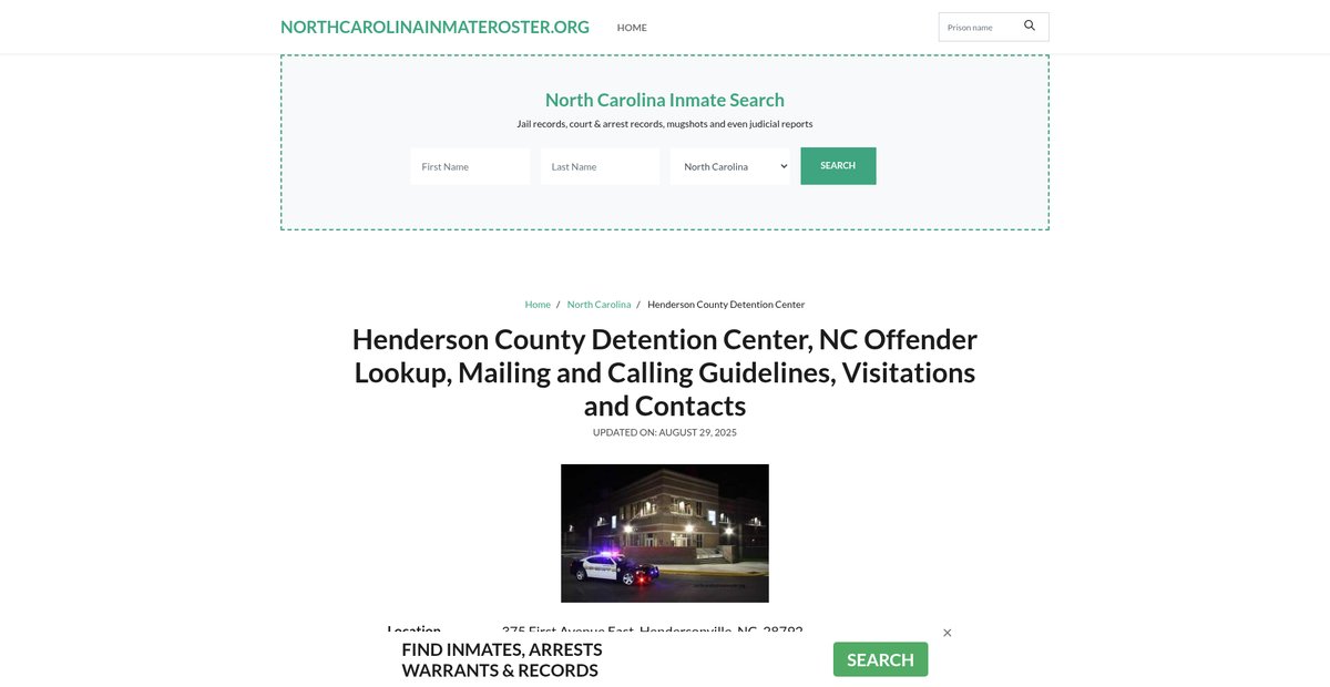 Preview of northcarolinainmateroster.org