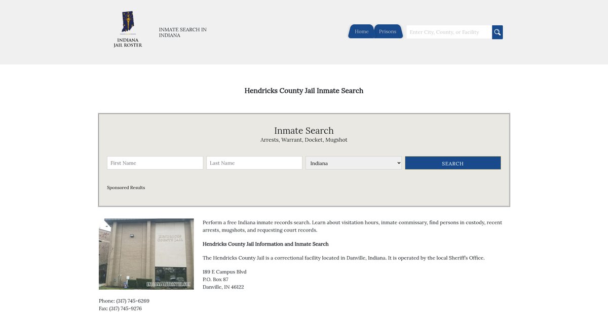 Preview of indianajailroster.com