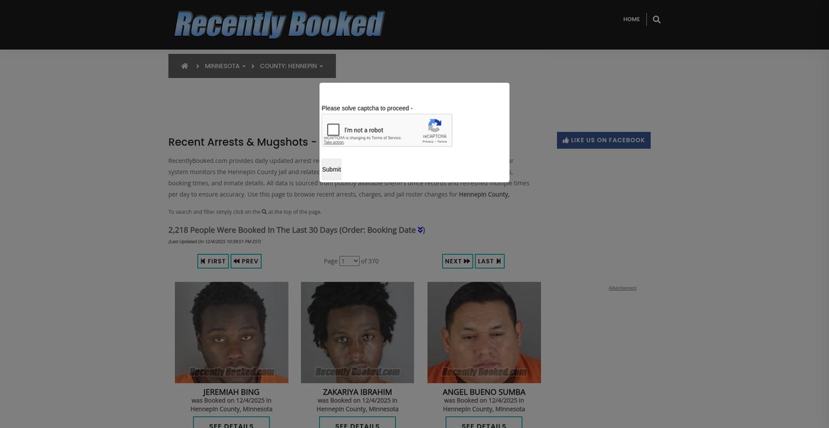 Preview of recentlybooked.com