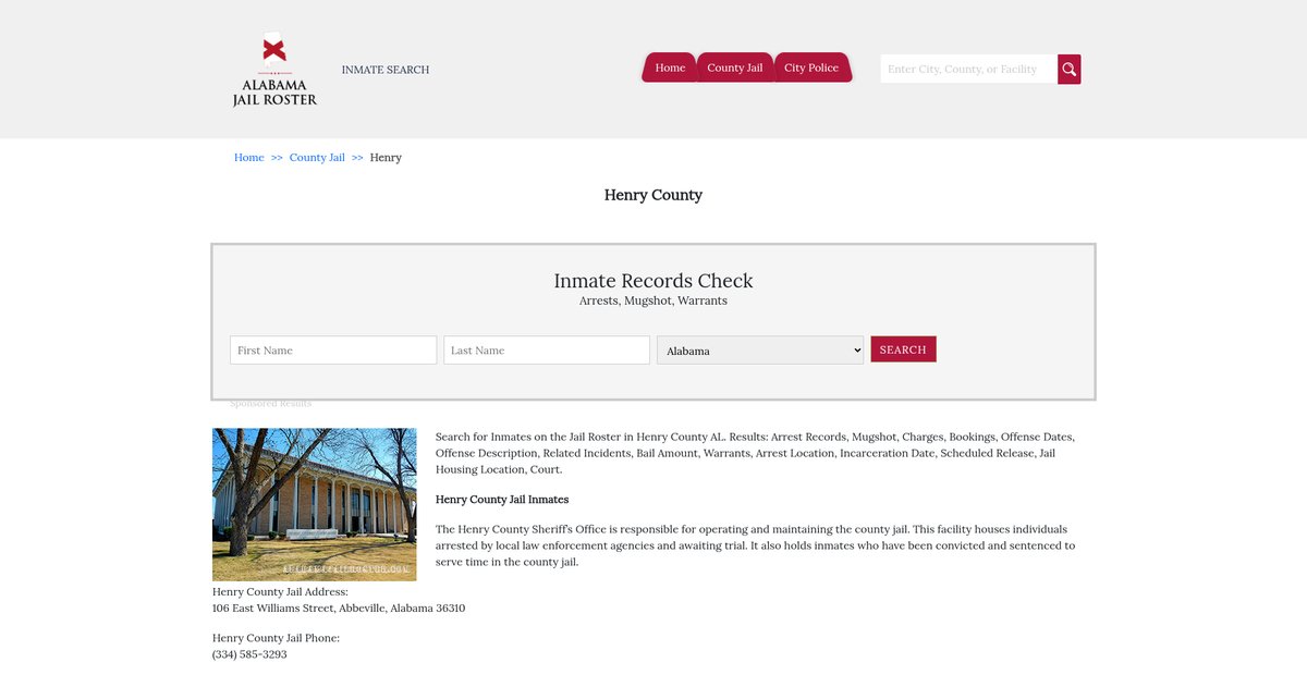 Preview of alabamajailroster.com
