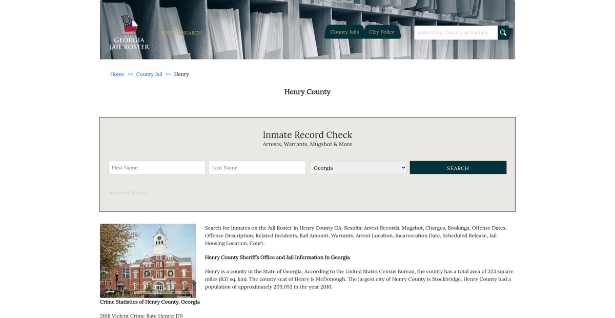 Preview of georgiajailroster.com