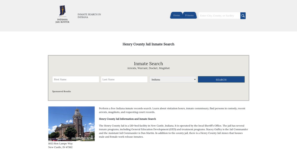Preview of indianajailroster.com