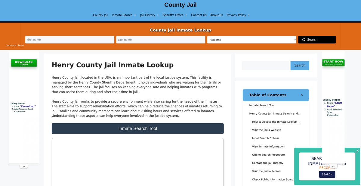 Preview of henry.countyjail.org