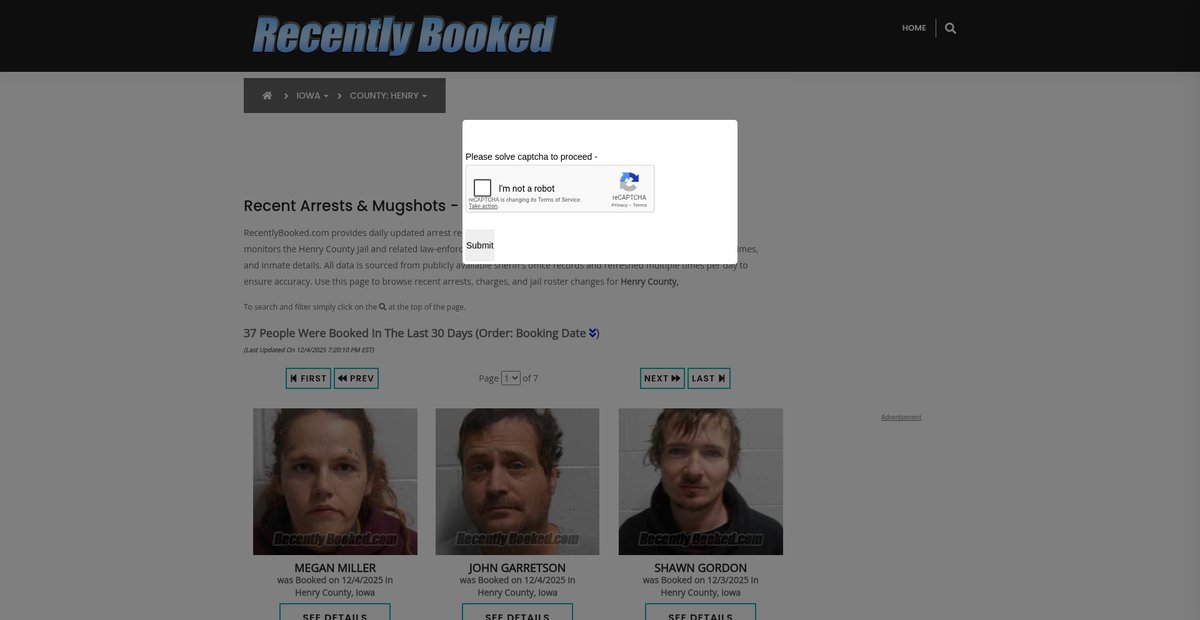 Preview of recentlybooked.com