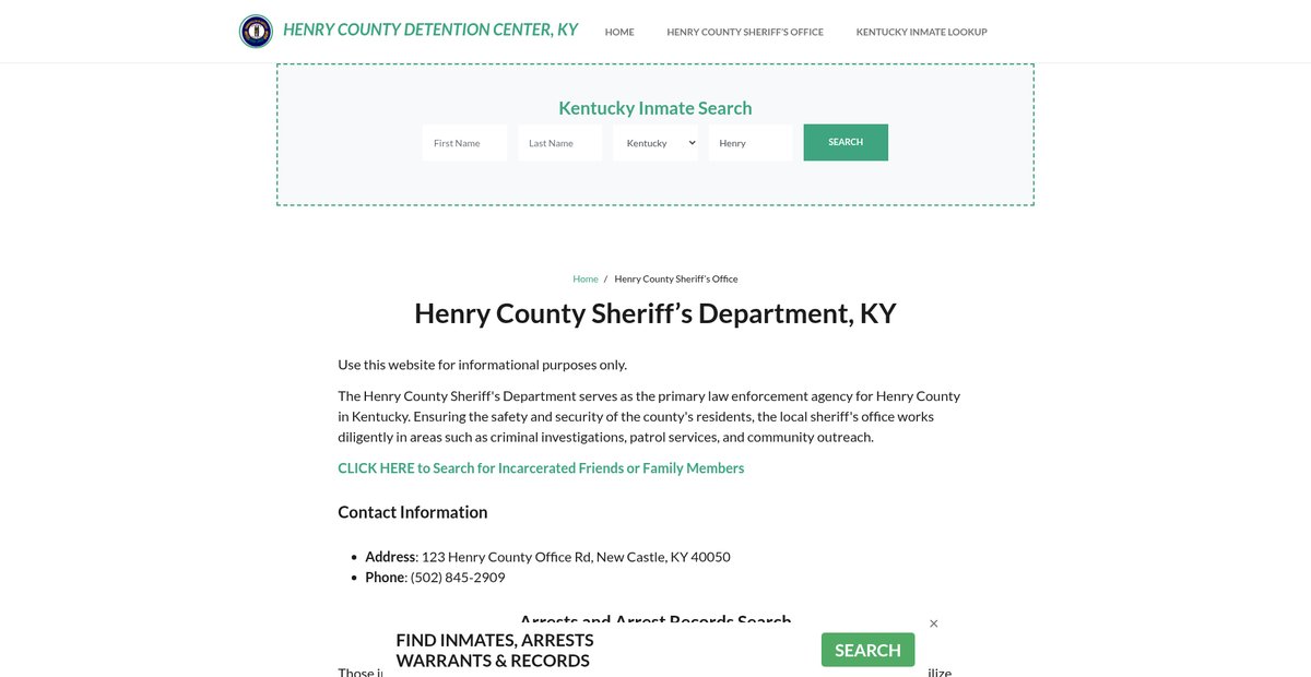 Preview of henrycountydetentionky.org