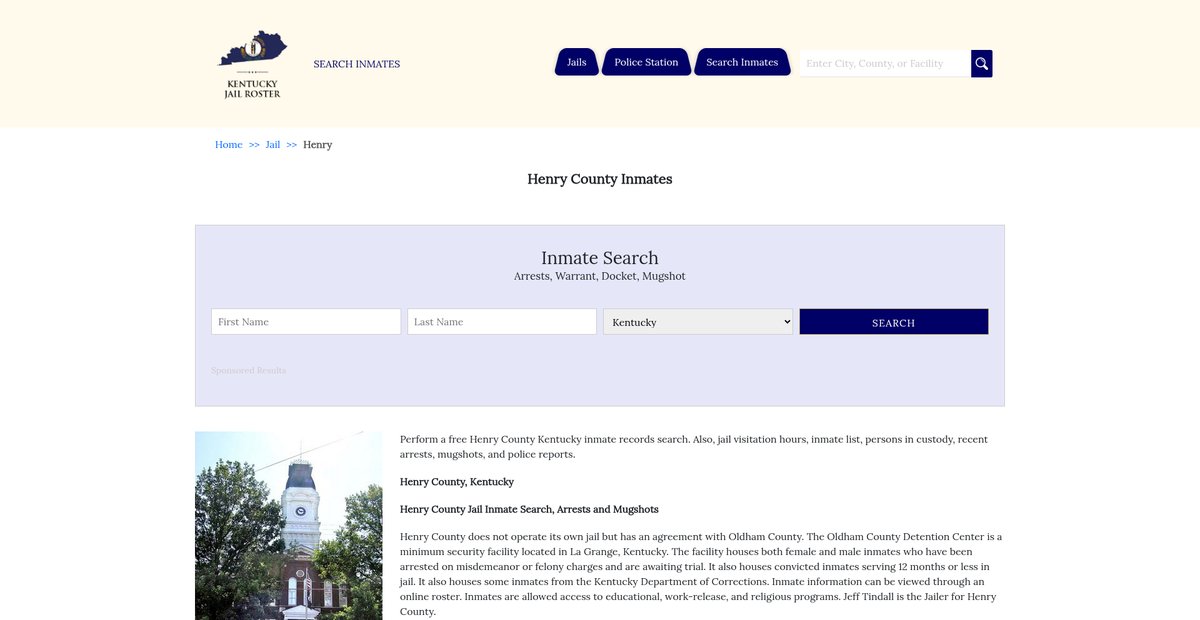 Preview of kentuckyjailroster.com