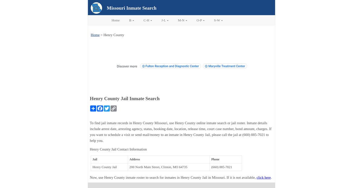 Preview of inmatesearchmo.org