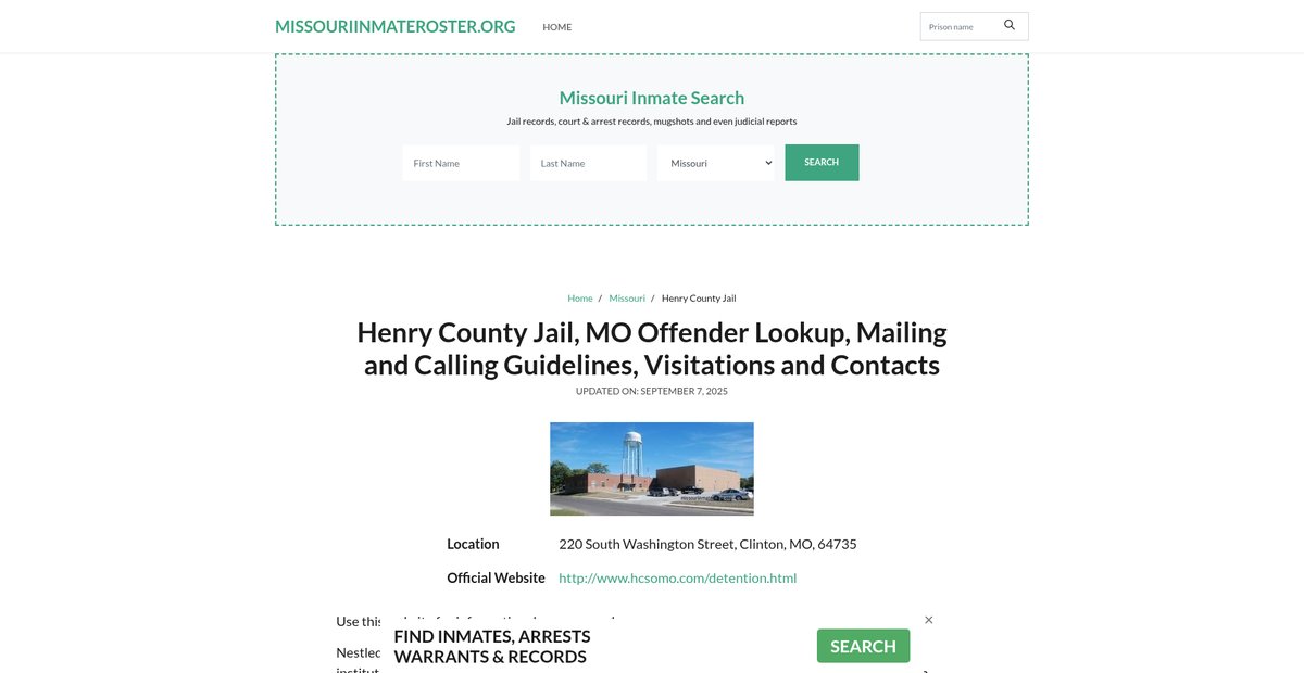 Preview of missouriinmateroster.org