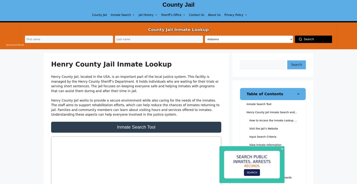 Preview of henry.countyjail.org