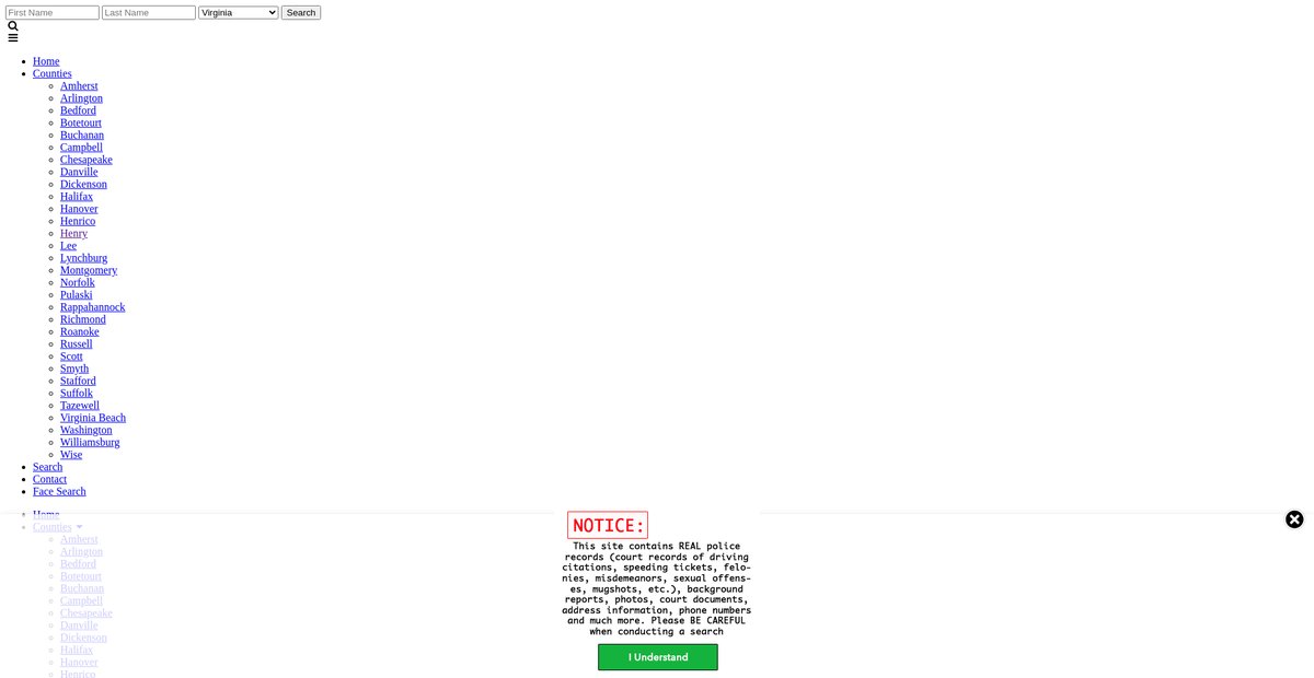 Preview of virginia.arrests.org