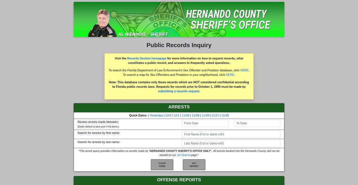 Preview of hernandosheriff.org