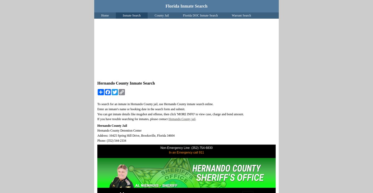 Preview of inmatesearchflorida.org