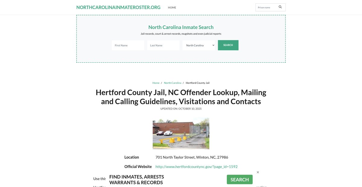 Preview of northcarolinainmateroster.org