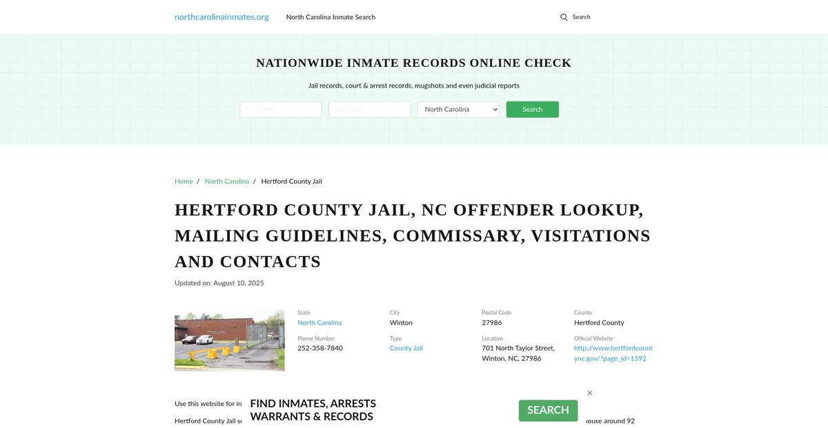 Preview of northcarolinainmates.org