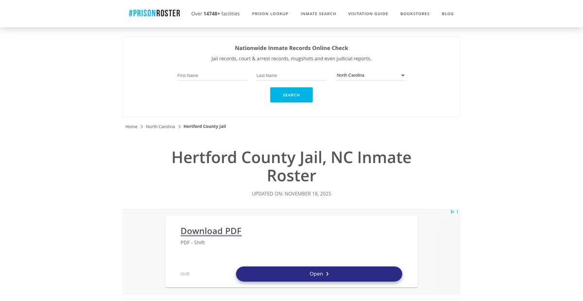 Preview of prisonroster.com