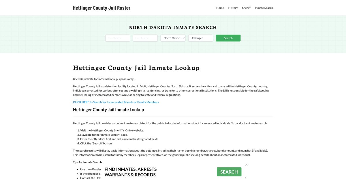 Preview of hettingercountyjail.org