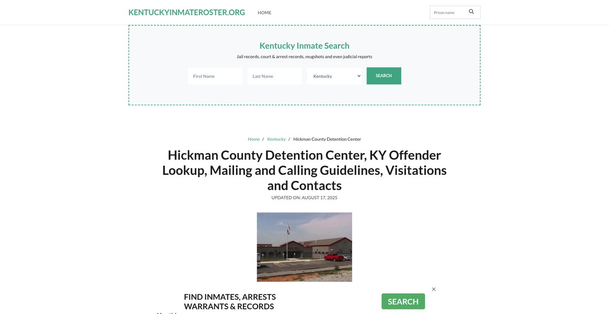 Preview of kentuckyinmateroster.org