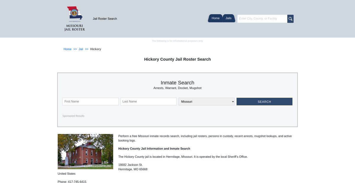 Preview of missourijailroster.com