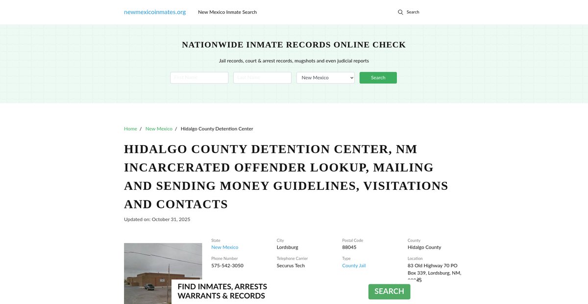 Preview of newmexicoinmates.org