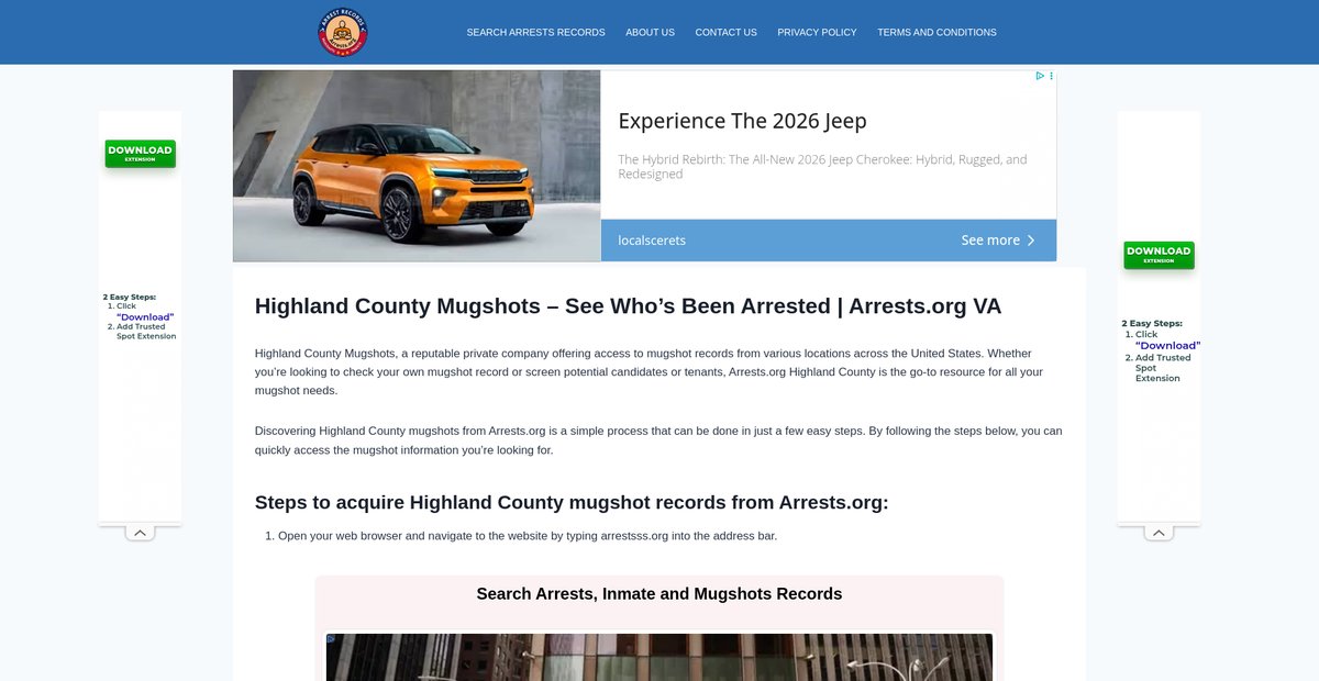 Preview of highland-mugshots.arrests-org.com