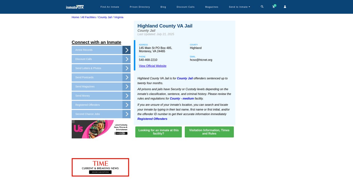 Preview of inmateaid.com