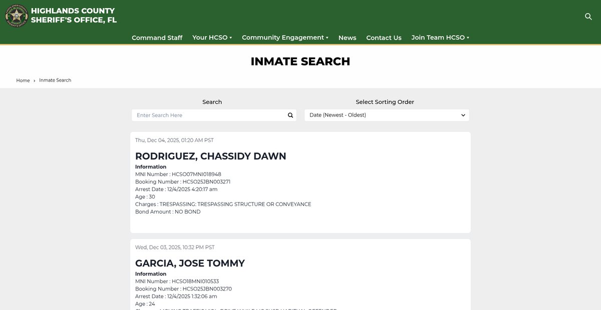 Preview of highlandssheriff.gov