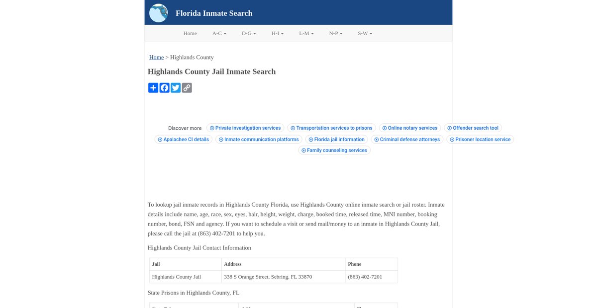Preview of inmatesearchfl.org